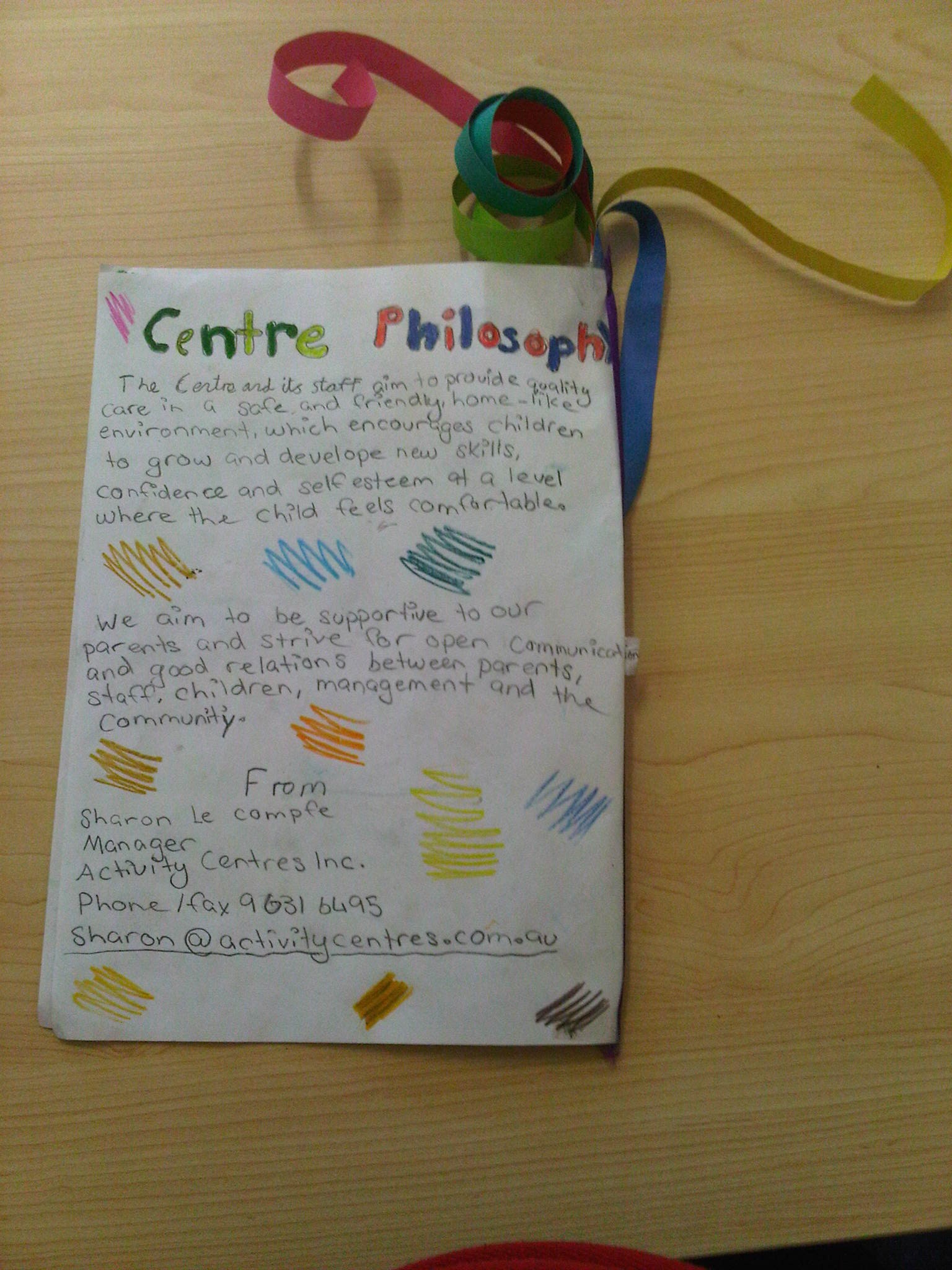 vac 1 Activity Centres Inc